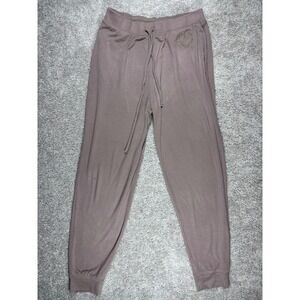 PINK Victoria's Secret Mauve Knit Jogger Pajama Pants Large Crest (READ)